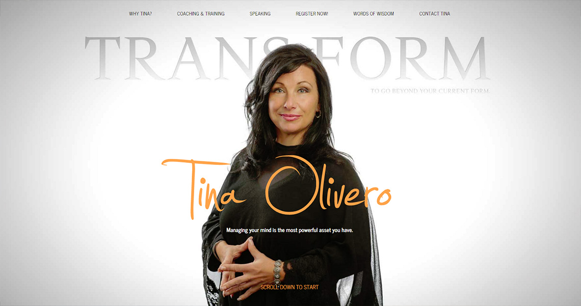 Tina Olivero Web Design Homepage