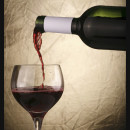 a bottle of red wine