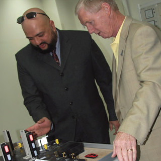 Ovaise Murtuza, left, Mayor Dennis O’Keefe