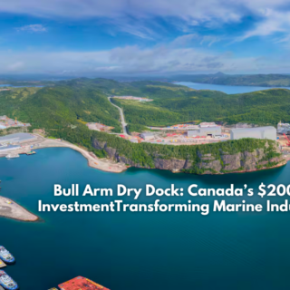 Floating dry dock at Bull Arm in Newfoundland and Labrador supporting Canada’s growing marine industry and ship repair capabilities