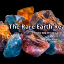 A close-up view of colorful rare earth mineral